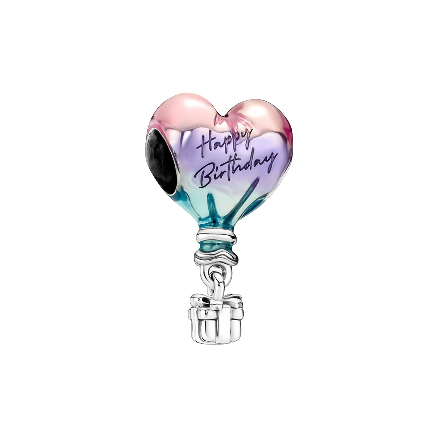 MariaFonte Charm Hot Balloon Happy Birthday Birthday Silver Compatible
