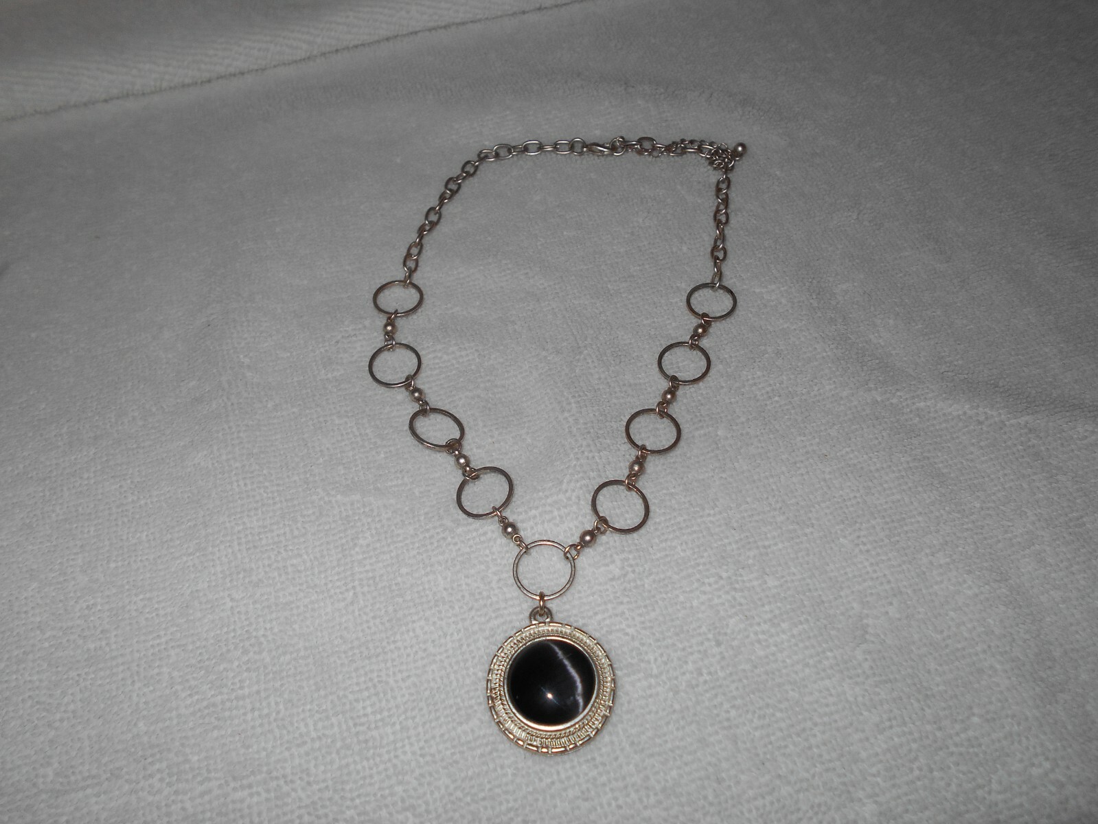 Moonstone Round 925 Silver Necklace with 15 Inch Chain