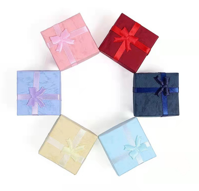 24 Boxes Jewelry Gift Ring Earrings Necklace Case Boxes Square Lots White Foam