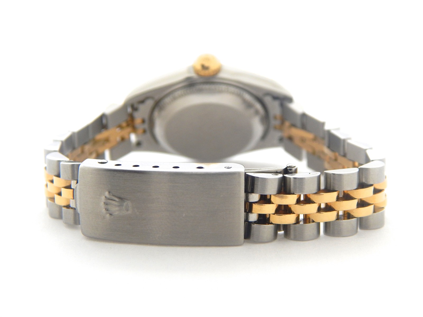 Rolex 79173 Datejust Ladies 18K Yellow Gold Steel Watch Jubilee Band Arabic Dial