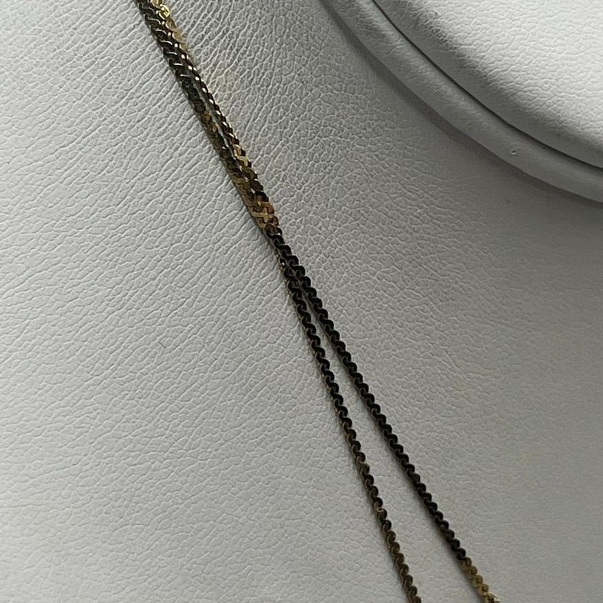 Aurea 585 Unoaerre 14k Italy Singapore Long 35″ Chain Link High Shine Necklace