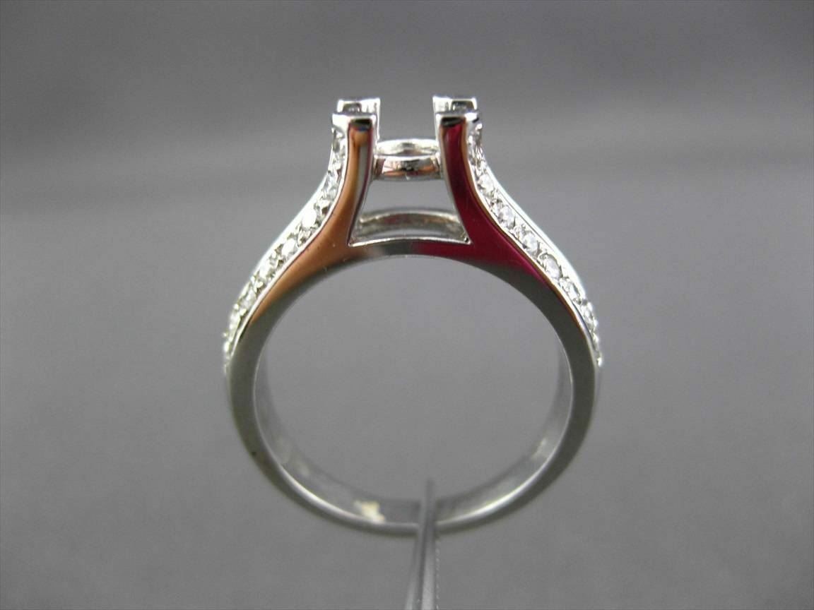 ESTATE .64CT DIAMOND 14K WHITE GOLD 3D TENSION SEMI MOUNT ENGAGEMENT RING #17691