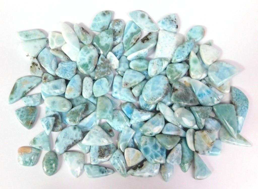 Larimar cabochon Loose gemstones Fancy Jewelry Making Wholesale Lot 71253