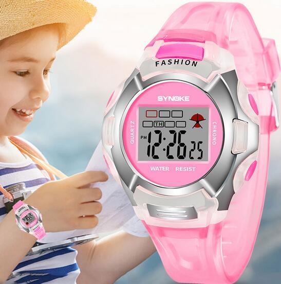 Waterproof Child Boy Girl Sports Electronic Digital Wrist Watches for Kids Gift