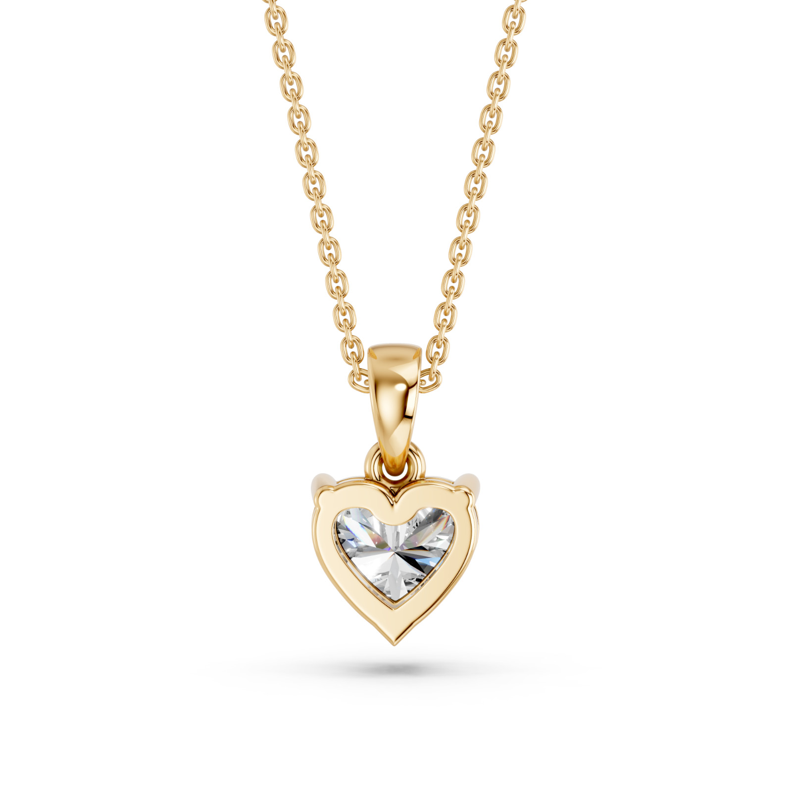 IGI Certified 1.00Ct Heart Lab Grown Diamond Pendant Necklace 925-Silver Women’s