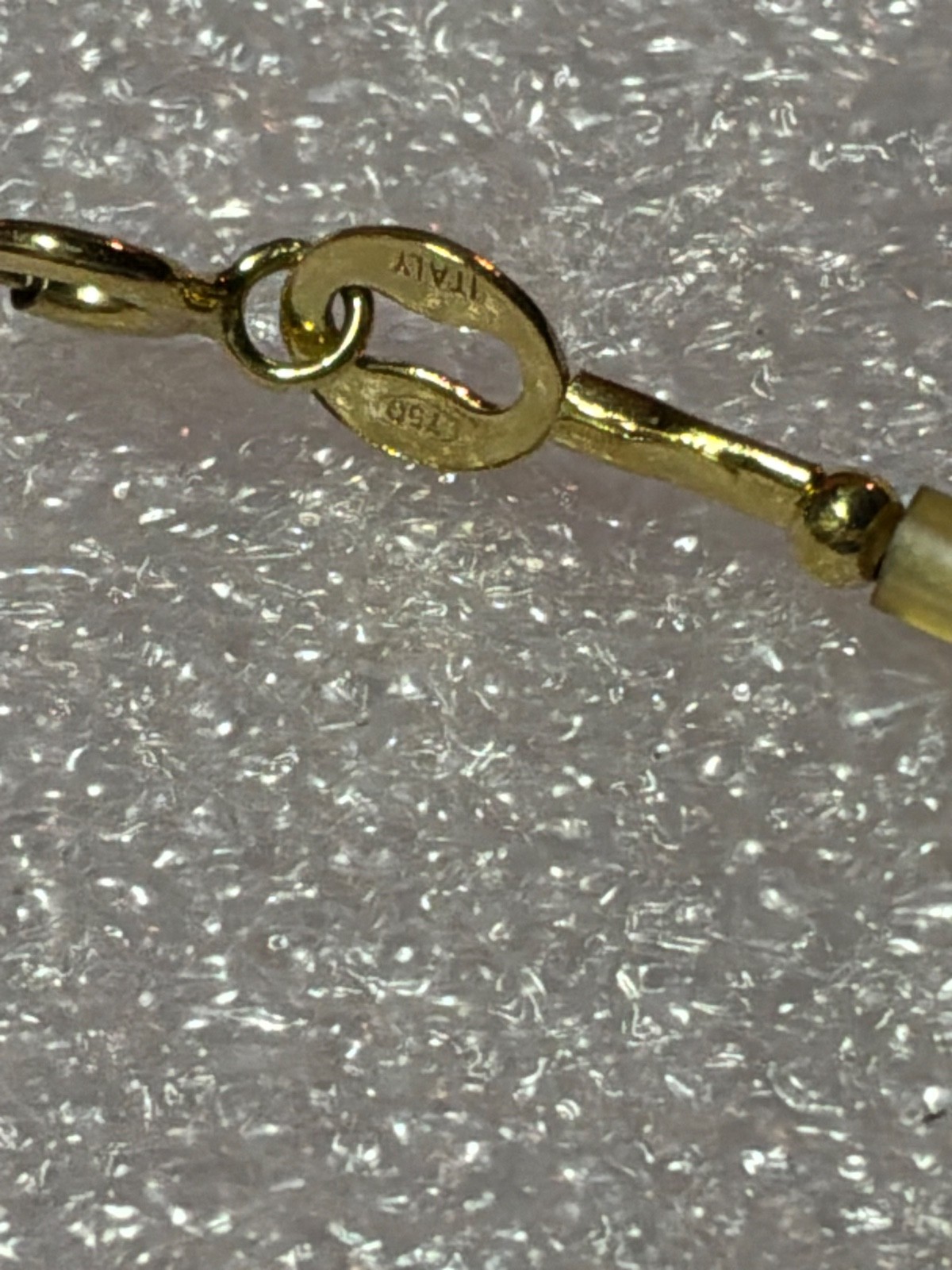 BEAUTIFUL MILOR designer 18k yellow gold ANKLET bracelet 10 inches long