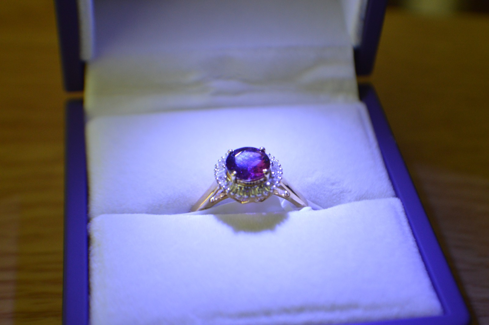 1.63ct Premium Ember Garnet / Diamond Ring 10K Yellow Gold Size 8 AGI Certified