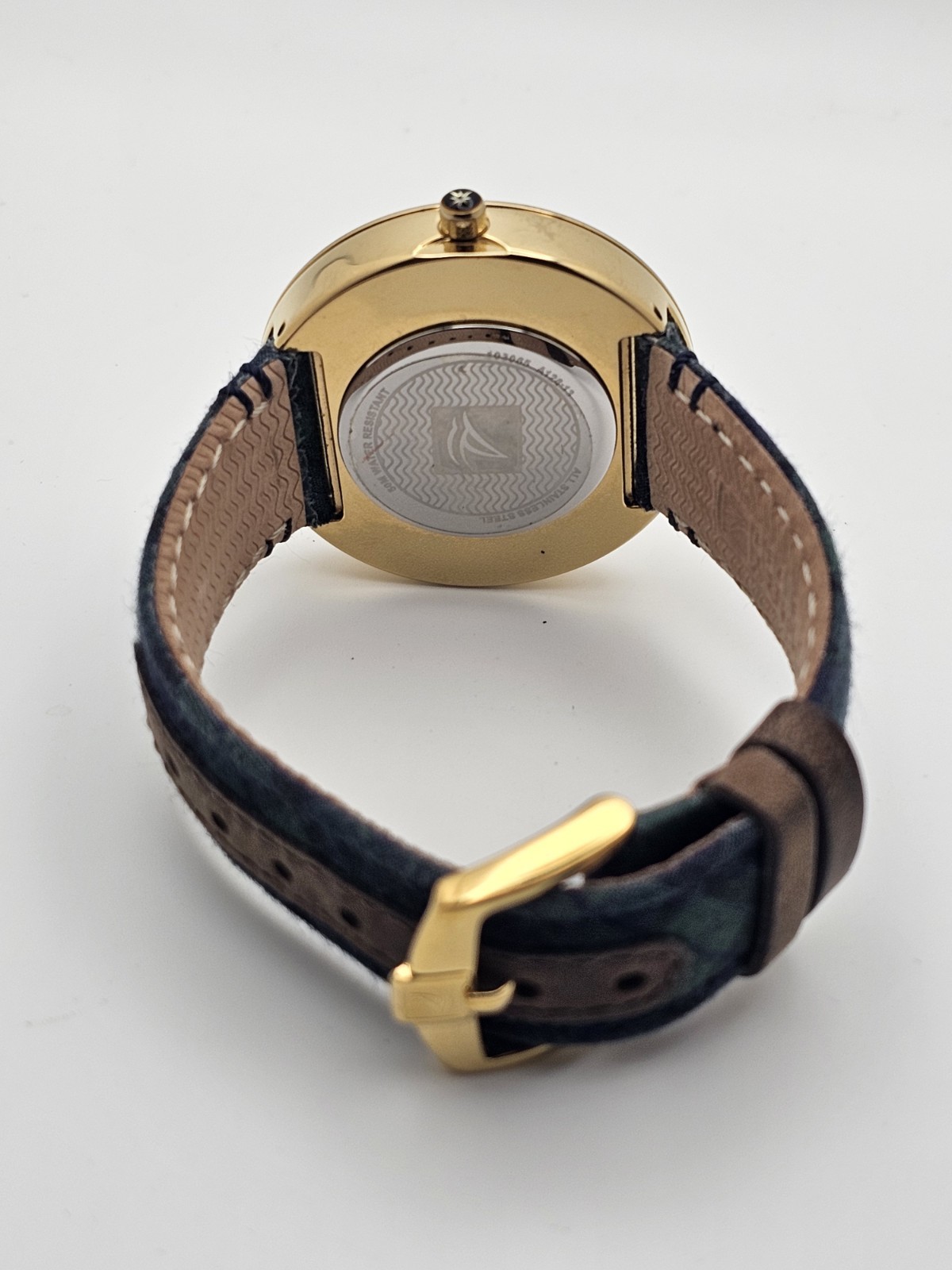 2013 SPERRY TOP-SIDER CLASSIC FLANNEL BLUE/GREEN/GOLD 40MM WOMEN ANALOG WATCH🔥
