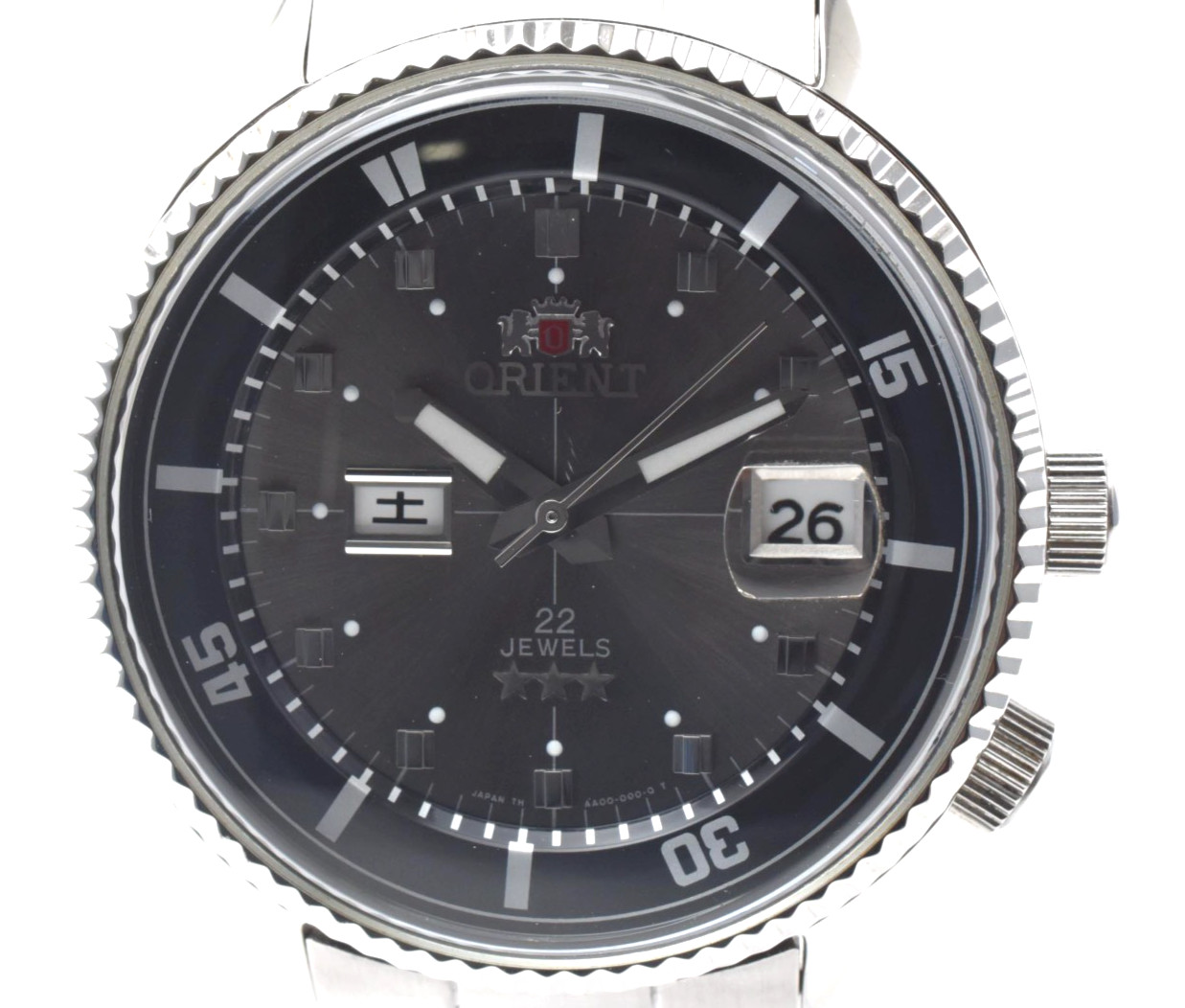 ORIENT King Master AA00‐C0‐B Gray Dial Day Date Automatic Men’s Watch JAPAN