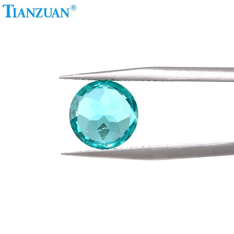 Synthetic YAG Round Shape Neon Paraiba Color with inclusions loose Gemstones
