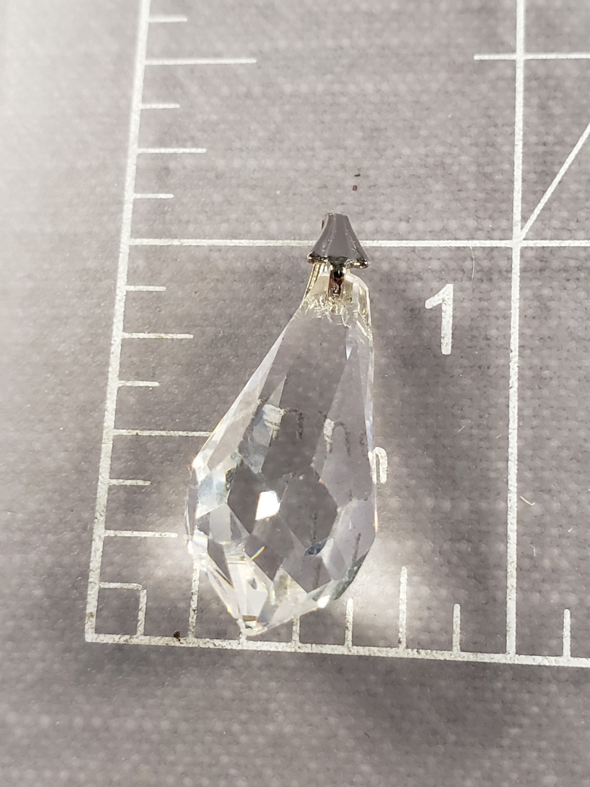 Faceted Crystal Pendant Teardrop Icicle Austrian Crystal Clear Pendant Prism B43