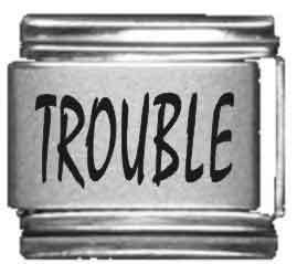 Clearly Charming Trouble Laser Italian Charm