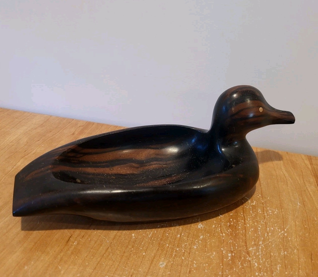 DUCK MALLARD Dark Wood Desk Top Home Office Supply Holder 9 x 3.5 inches