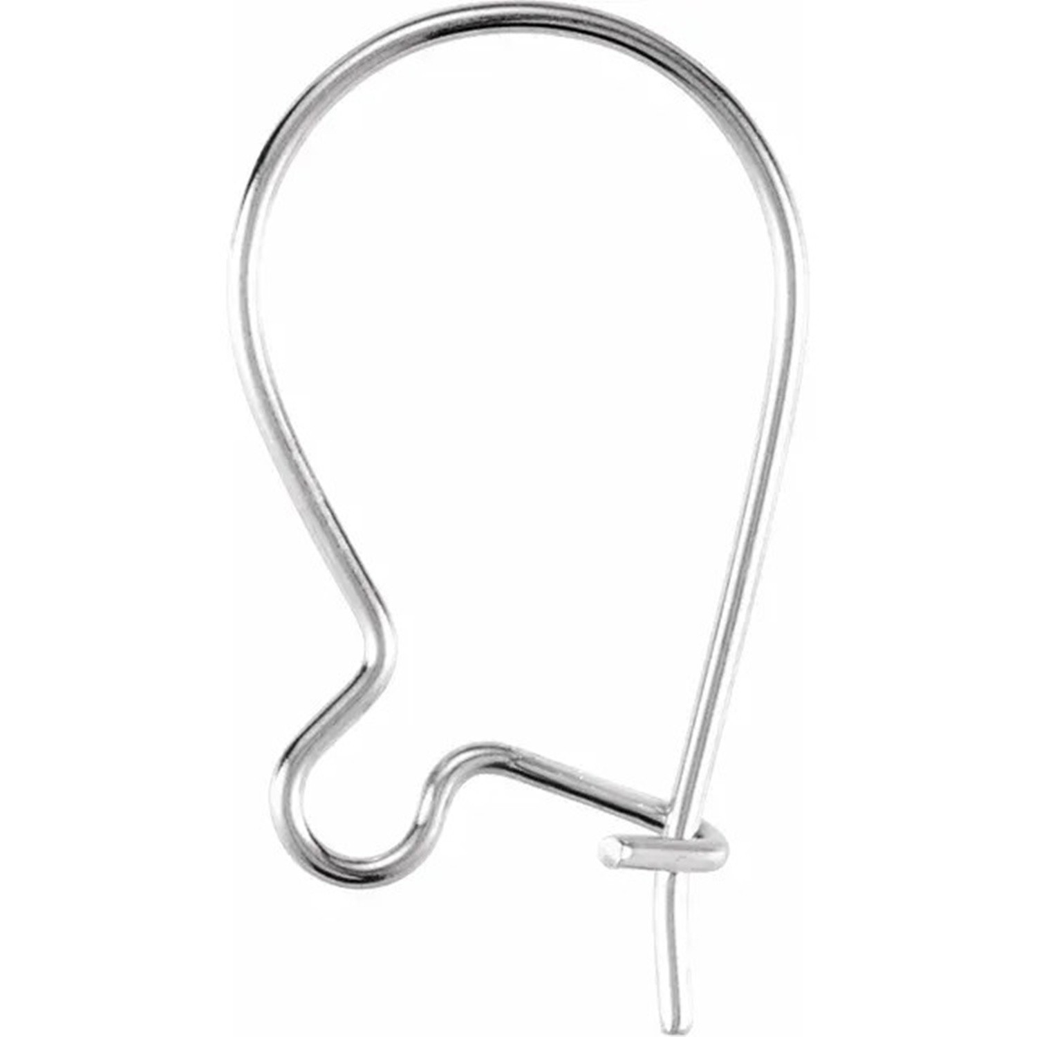 Solid 14K Gold Kidney Ear Wire Quality Earring Tops 3 Sizes Available Set of 2