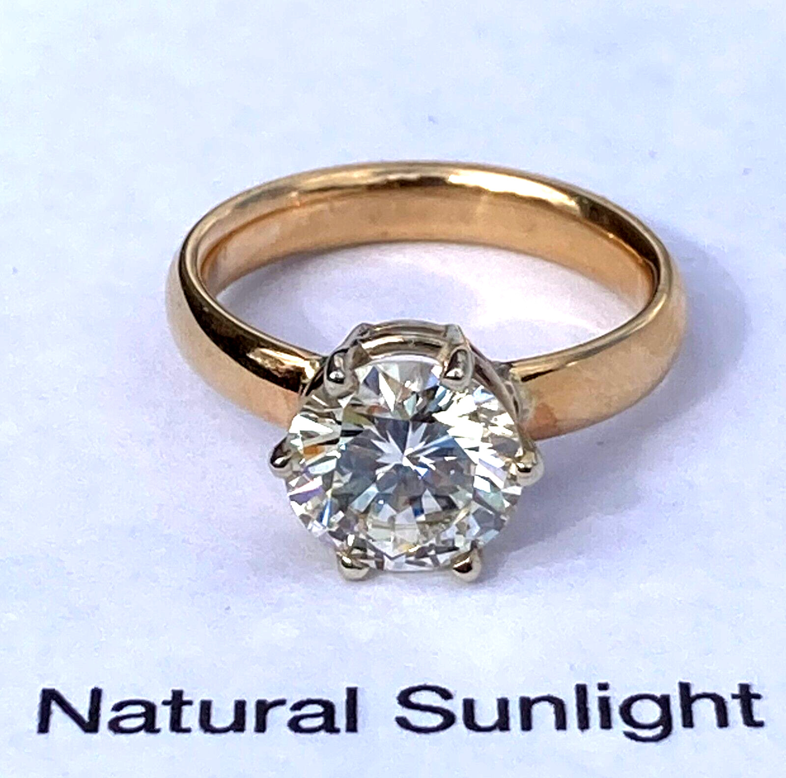 GIA Certified 2.96 Ct. Natural Diamond Vintage 6 prong Solitaire 14k Gold Ring