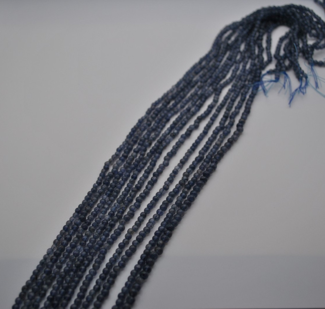 Iolite Gemstone Strand Smooth Cut Stones (No Clasp)
