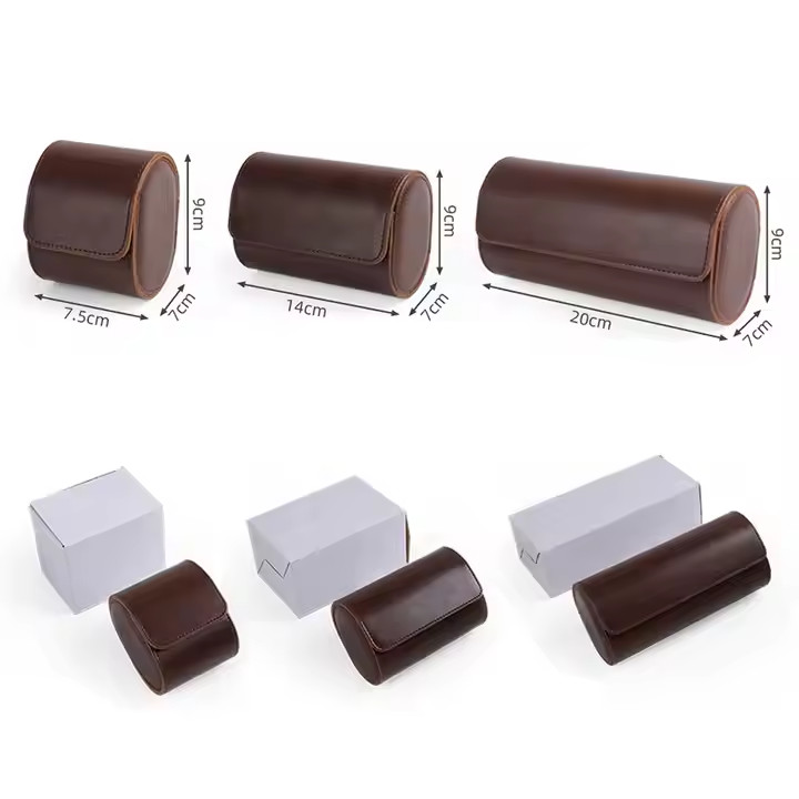 Leather Watch Case,Personalized Travel Watch Box for Him,Customized Leather