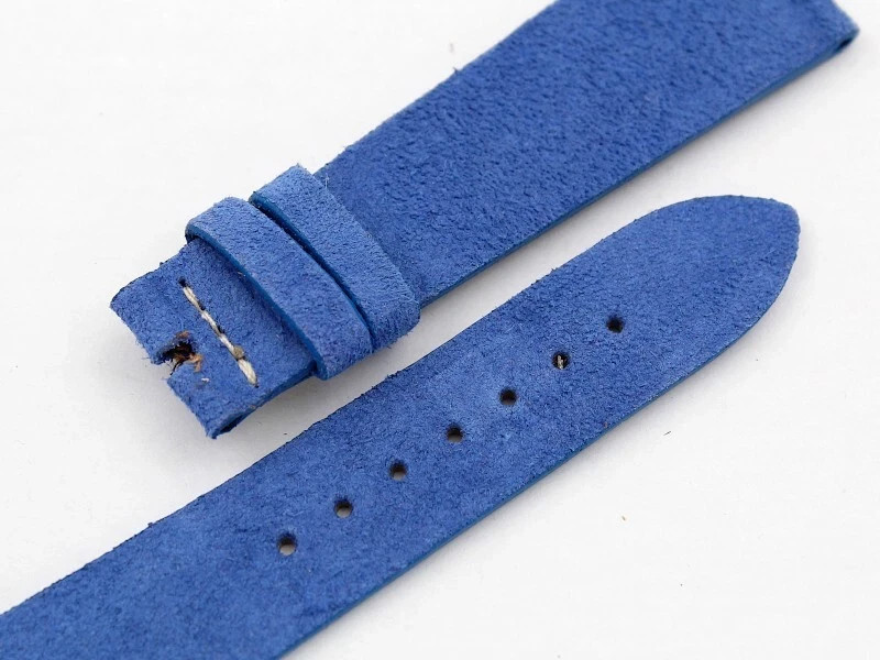 Watch Band Leather Suede Blue Jeans 20/16mm Handmade Accessories Watch New