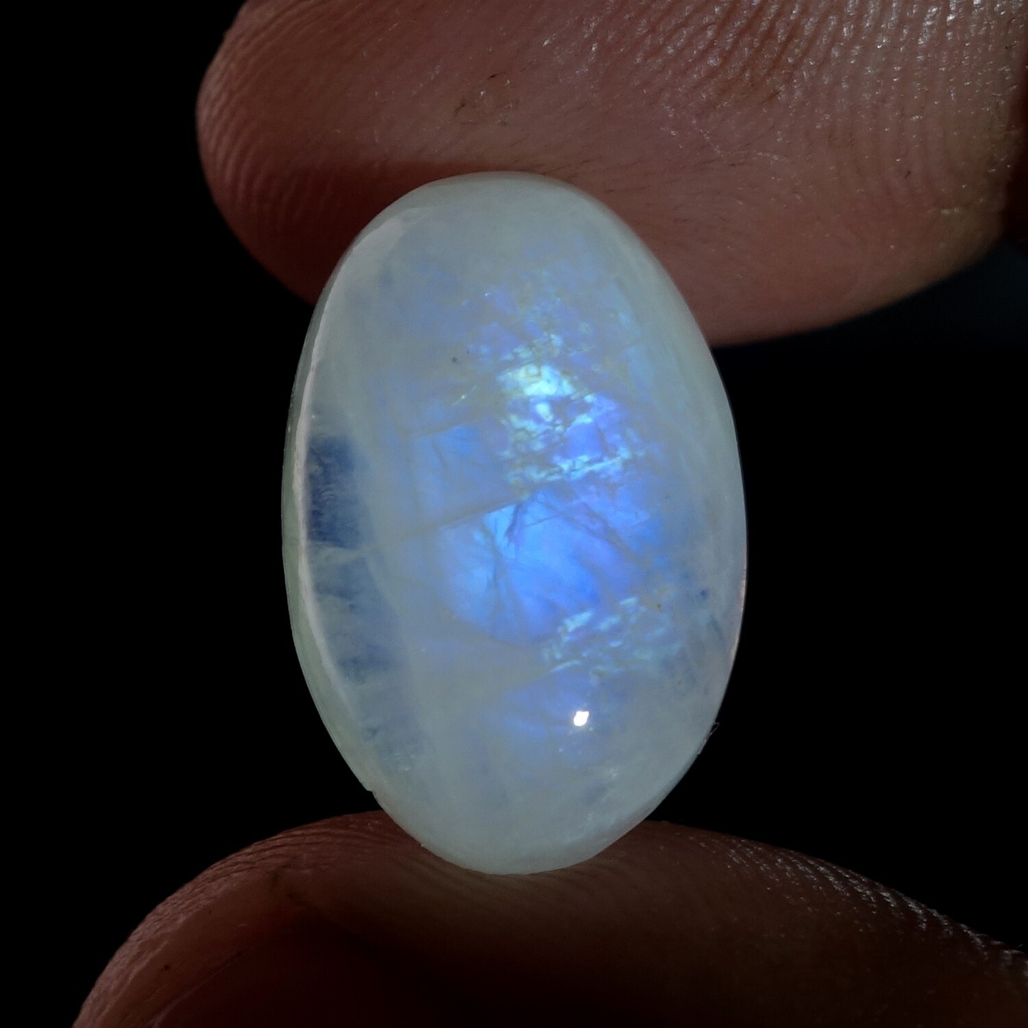 13.90 Cts 100%Natural A1 Quality Blue Moonstone Pendant Making Oval Cab 12X19 MM