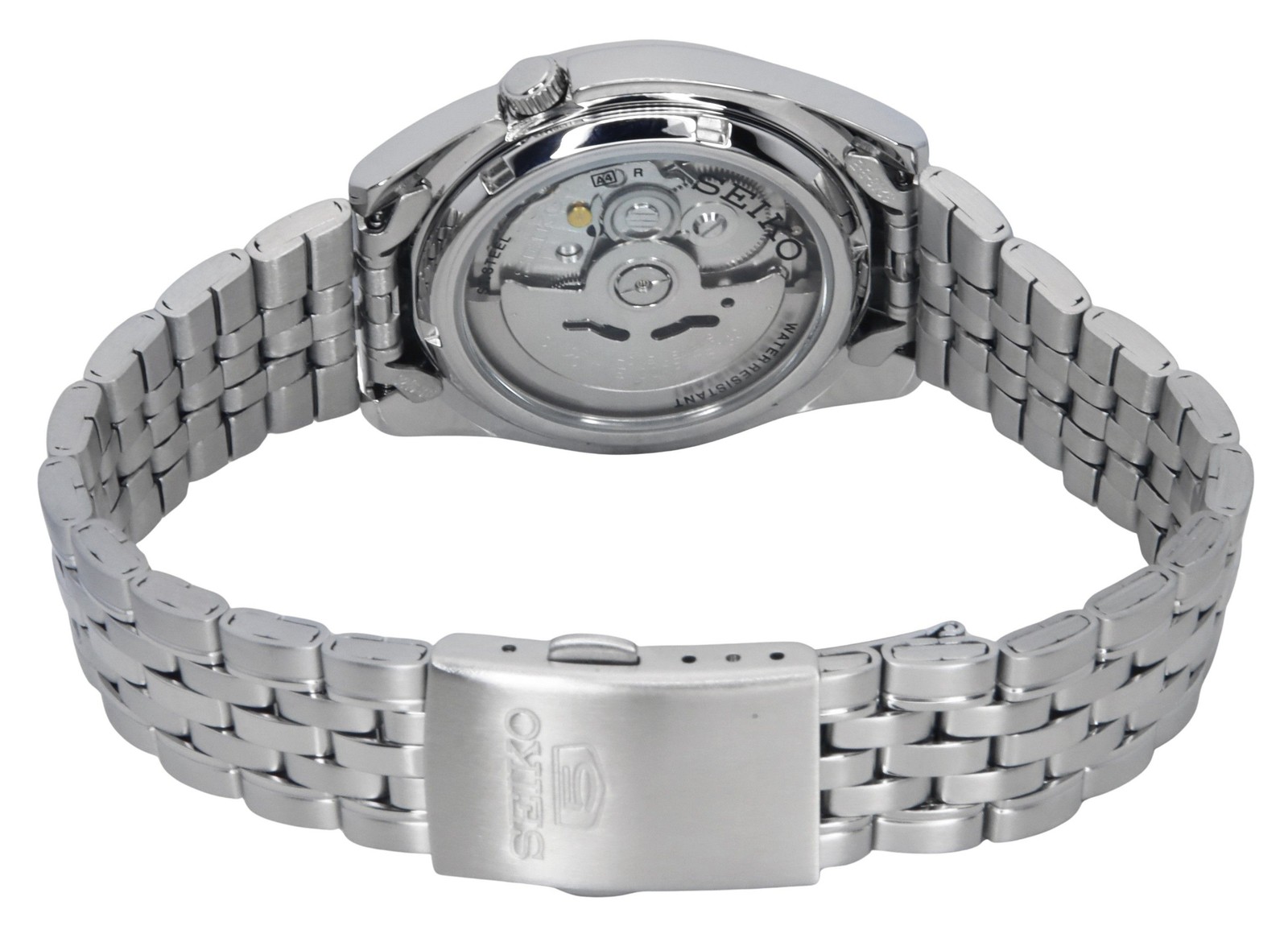 Seiko 5 Automatic Black Dial Silver Bezel Band SNK361K1 Men’s Watch Case 37 mm