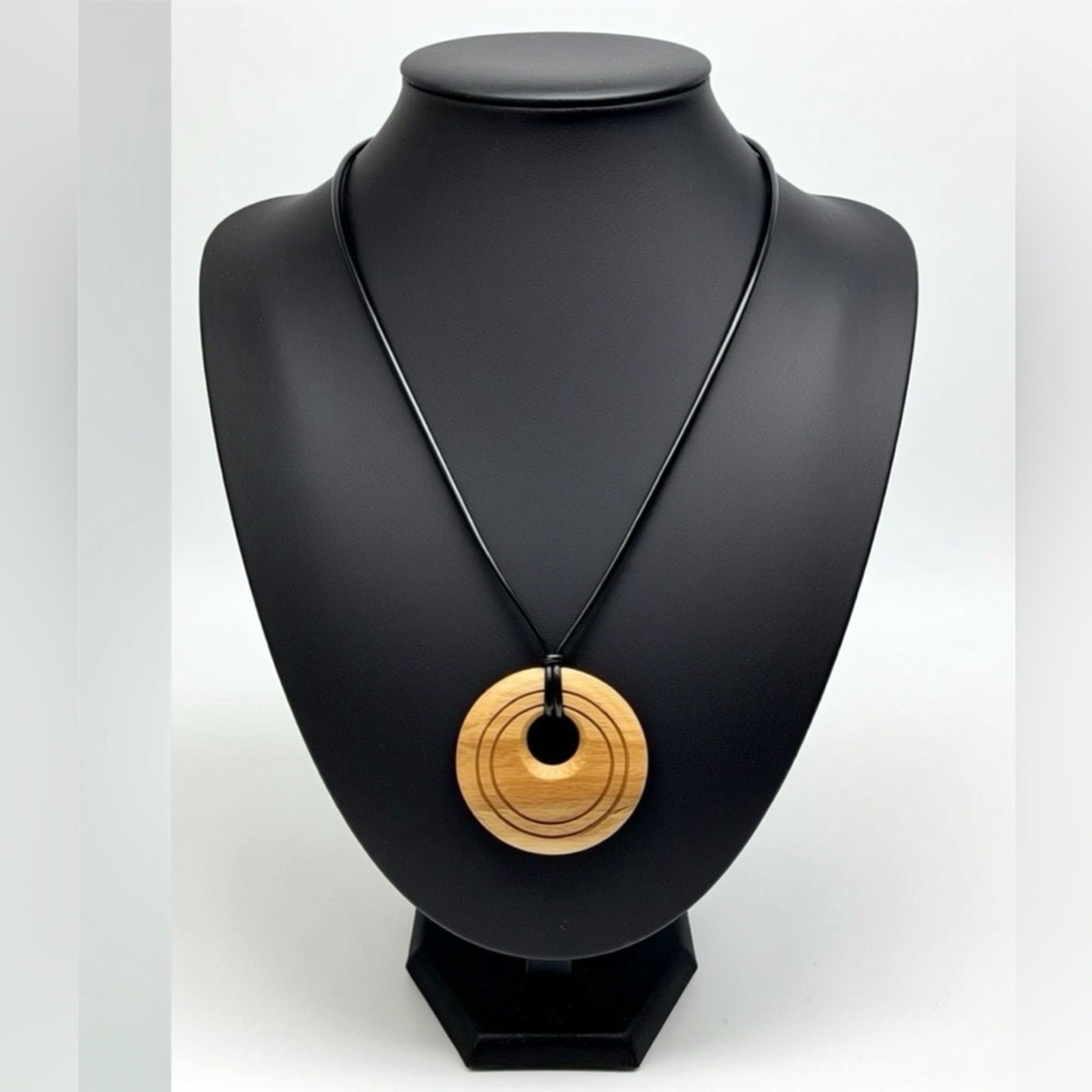 Scandinavian Modern Style Wooden Pendant Necklace Minimalist Design