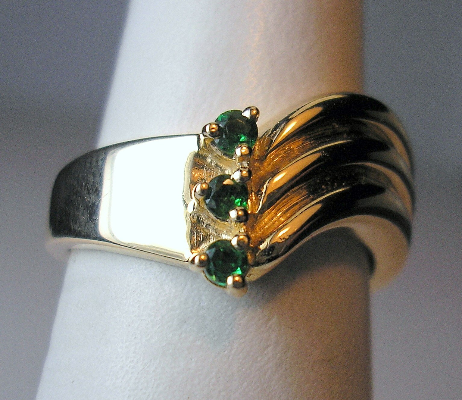 0.11 ct tw Genuine Natural Tsavorite Garnets 14K Yellow Gold Ring Was $995 Video