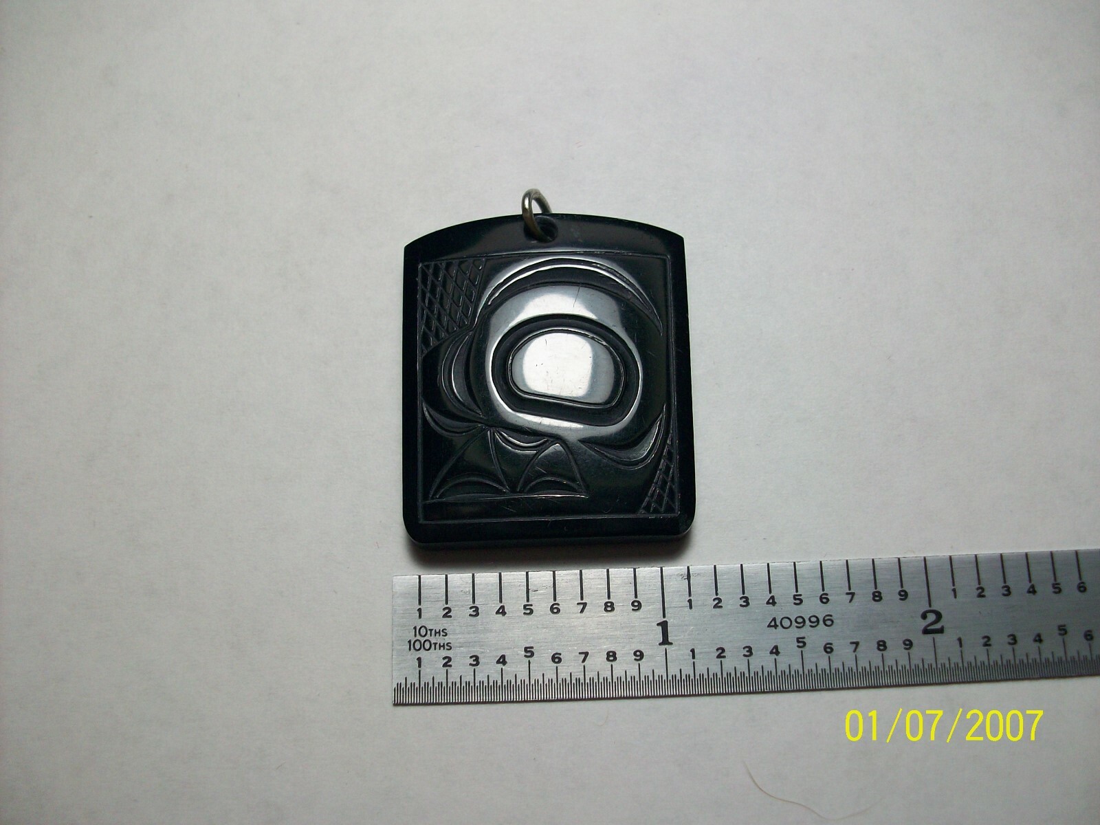 Northwest Coast DENNY DIXON Haida Hand Carved Argillite pendant