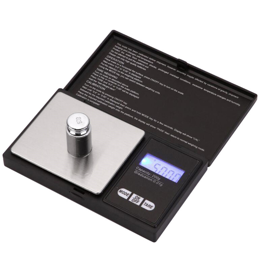Digital Pocket Scale 0.01 Precision Jewelry Gold Silver Coin Gram 200g x 0.01g