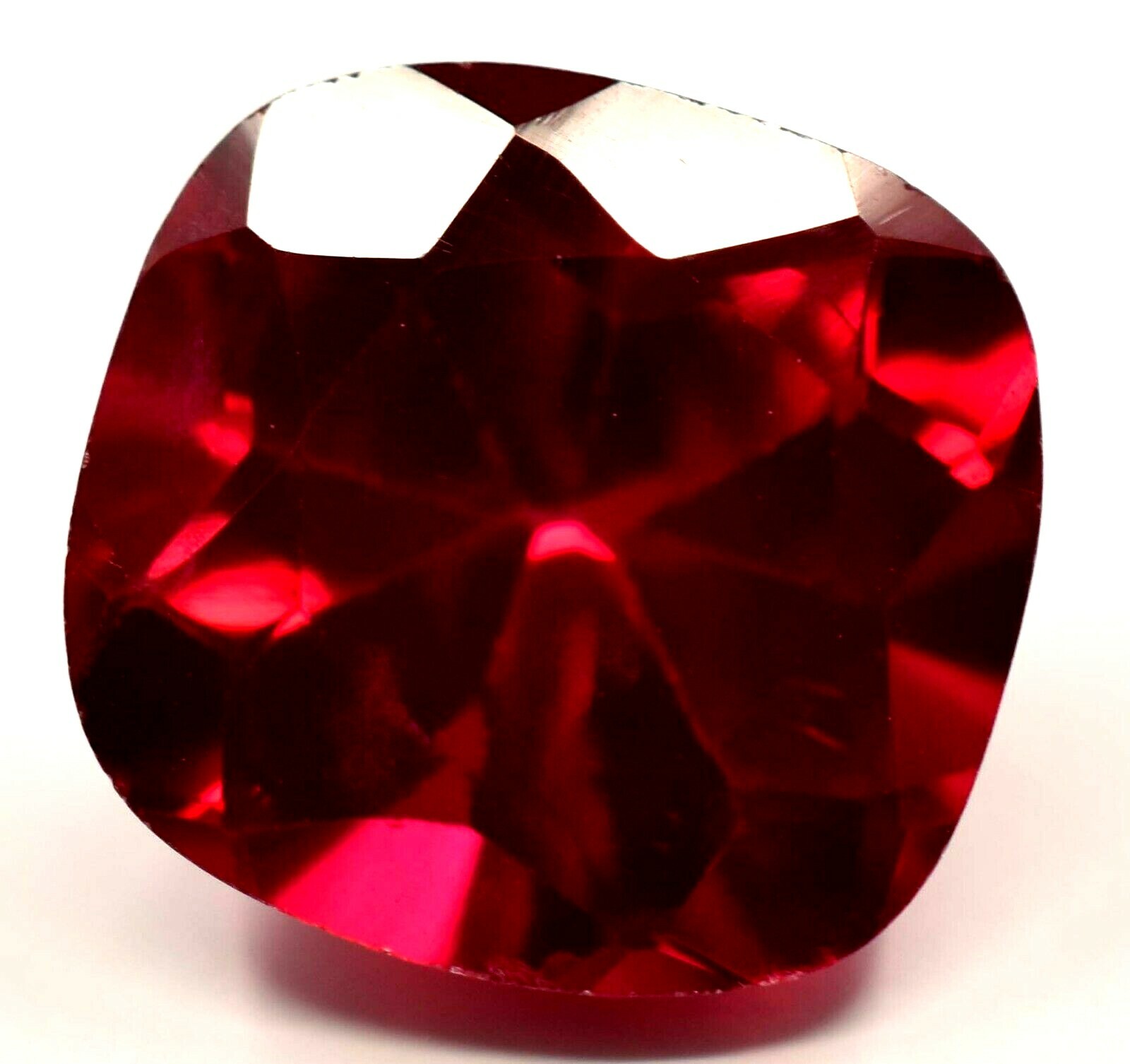 8.85 Ct Mogok Red Painite Cushion Cut 12 x 11 mm Certified Gemstone Treated