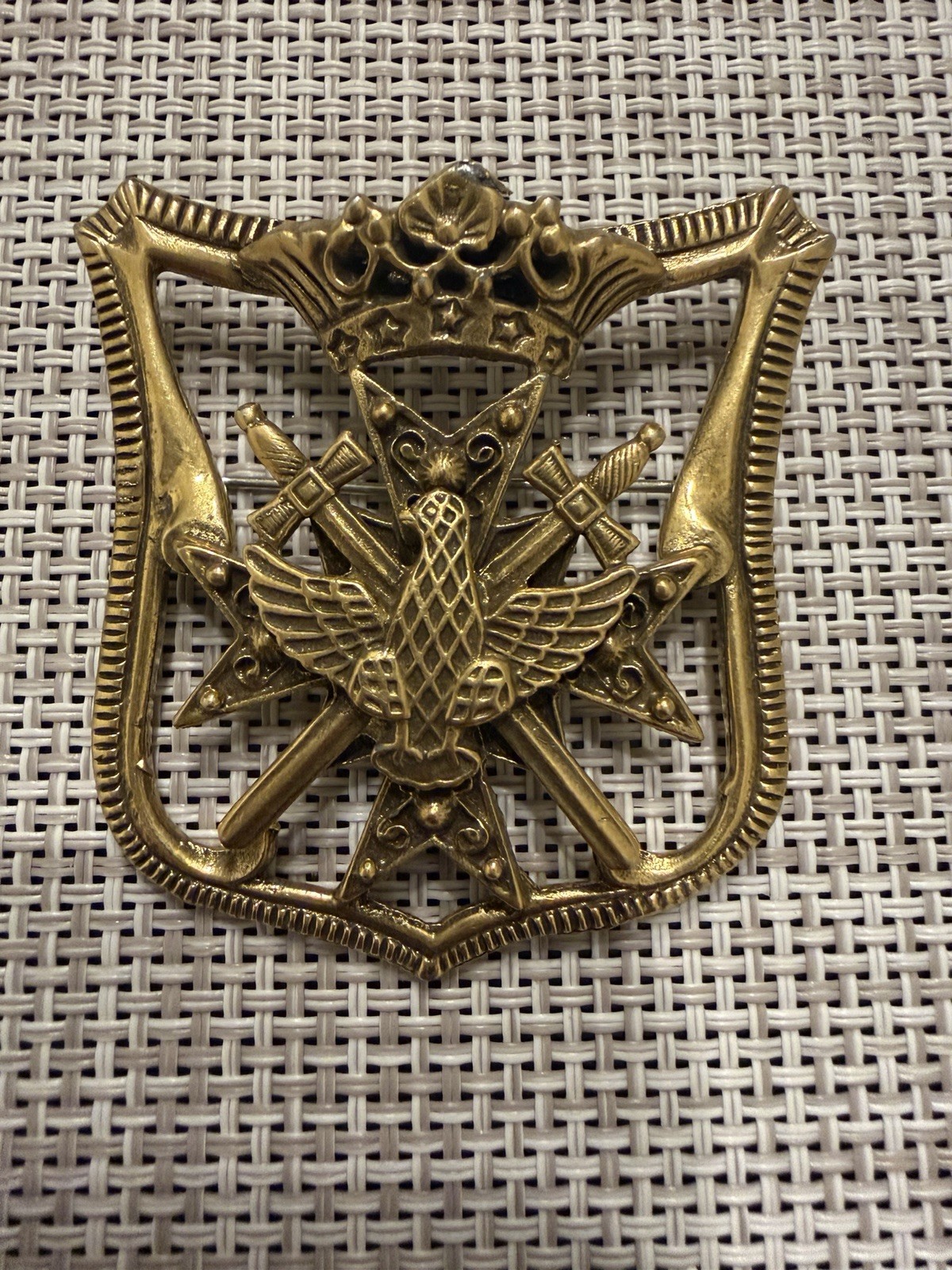 Vintage Coro Coat of Arms Brooch Golden Brooch Vintage Coro Brooch Estate Lot