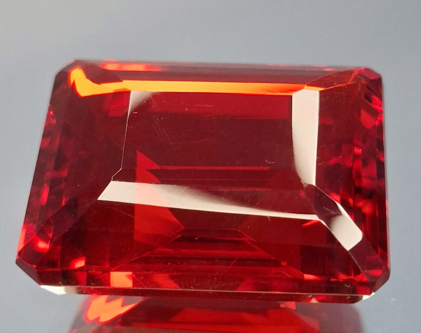 Red Topaz Emerald Cut 108-110 Ct Natural VVS Loose EGL Certified Gemstone RK893