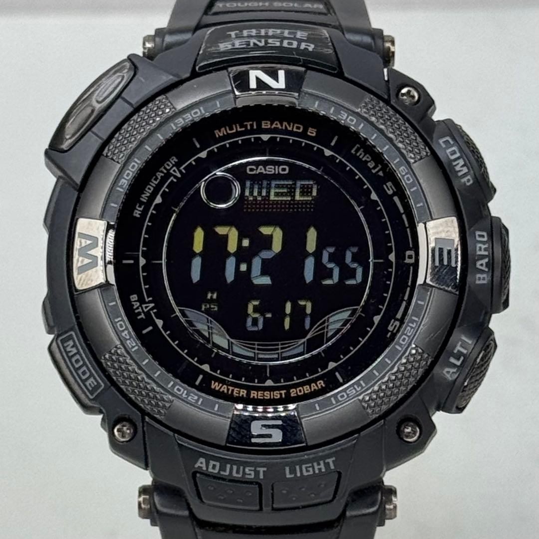 PROTREK PRW 1500YJ Radio Solar Black Inverted LCD