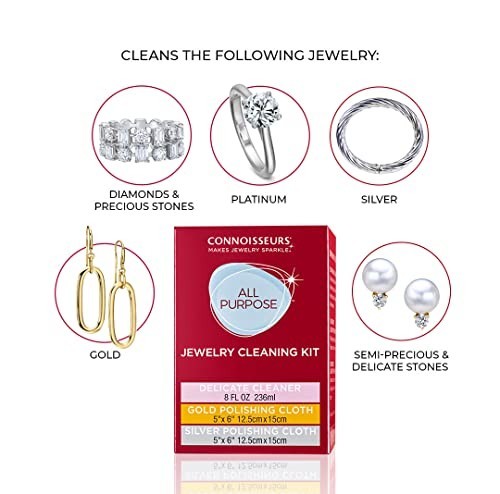 CONNOISSEURS – All-Purpose Jewelry Cleaning Kit | Includes Delicate Jewelry Clea