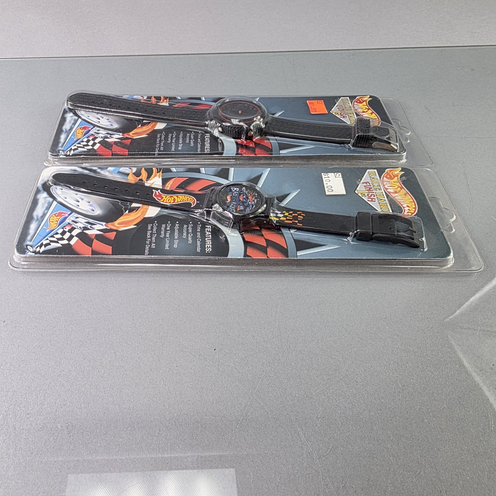 Vintage Hot Wheels Race Hard Digital Wrist Watch SET Tire & Bad to the Bone NOS