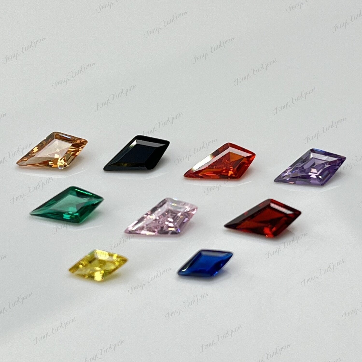Wholesale Cubic Zirconia Kite Cut Multicolor Color Loose Gemstone For Jewelry