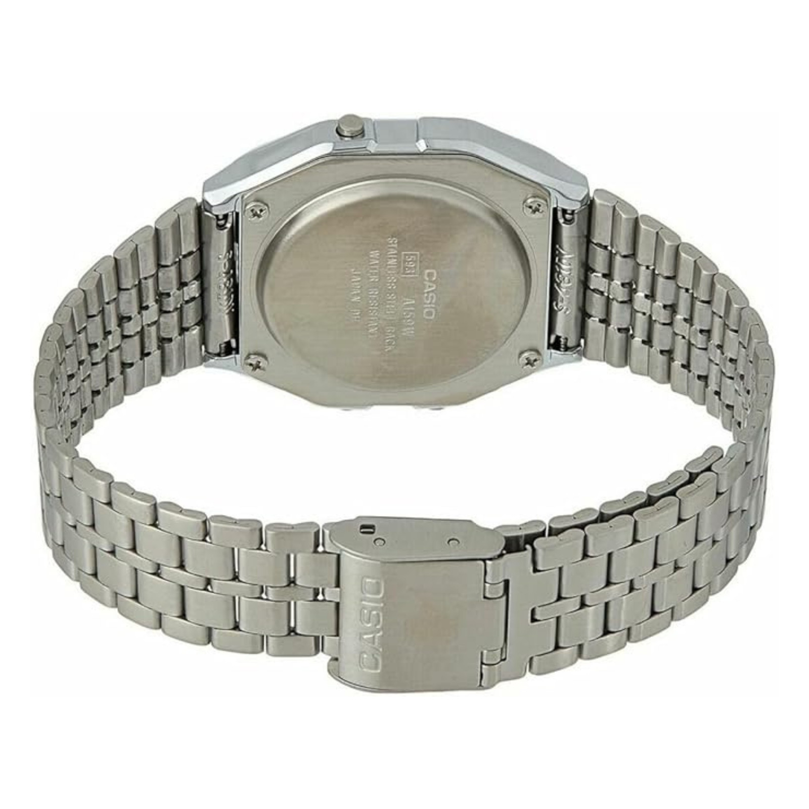 Casio A159WA-N1DF Men’s Classic Digital Bracelet Watch, Water Resistant, Silver