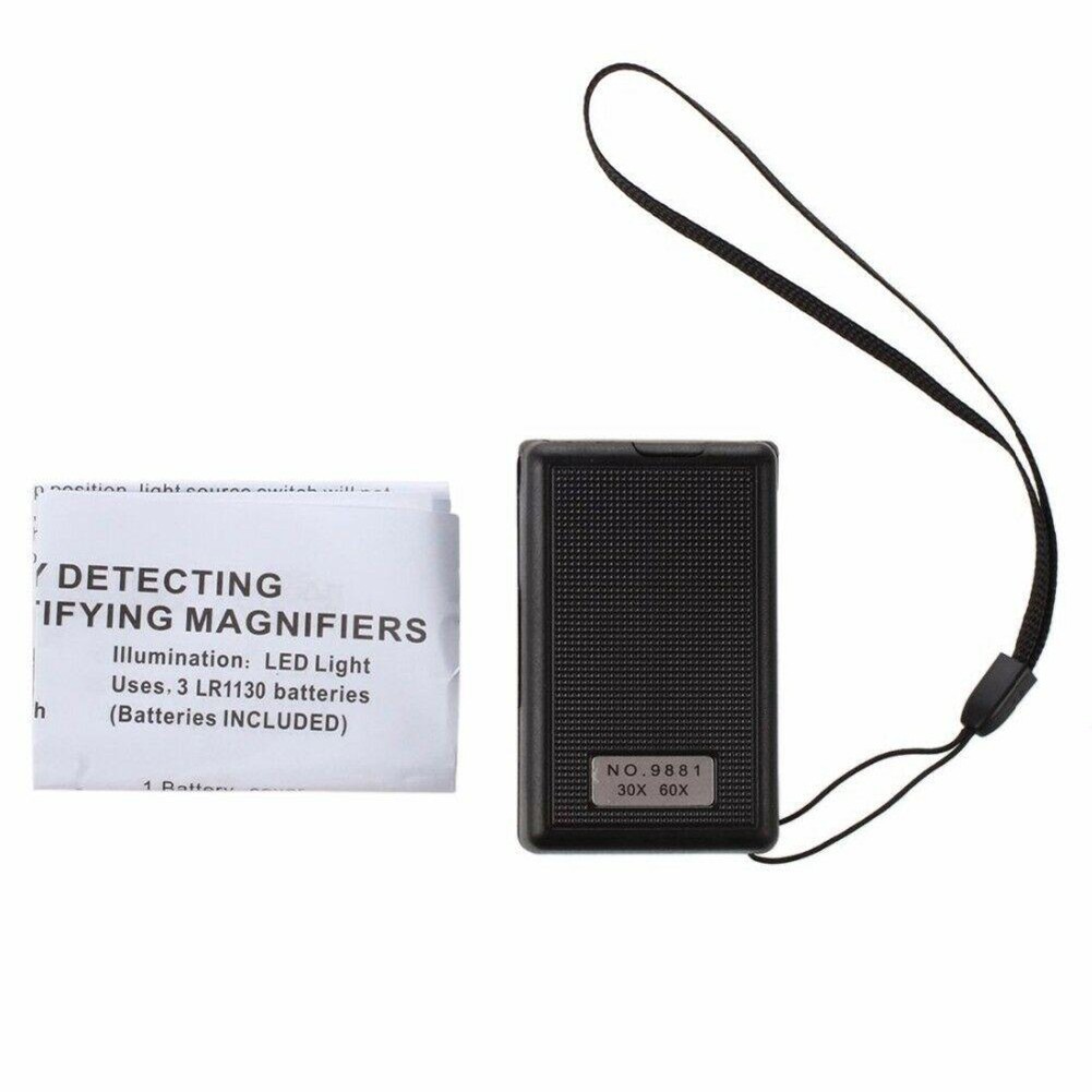 Magnifying Glass Jewelry DIY Magnifier LED Light Lens Portable Pull-out