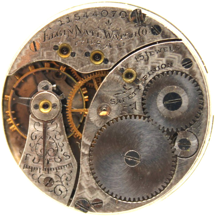 1905 ELGIN POCKET WATCH MOVEMENT 11544070 GRADE: 318 0s 15j (TN3)