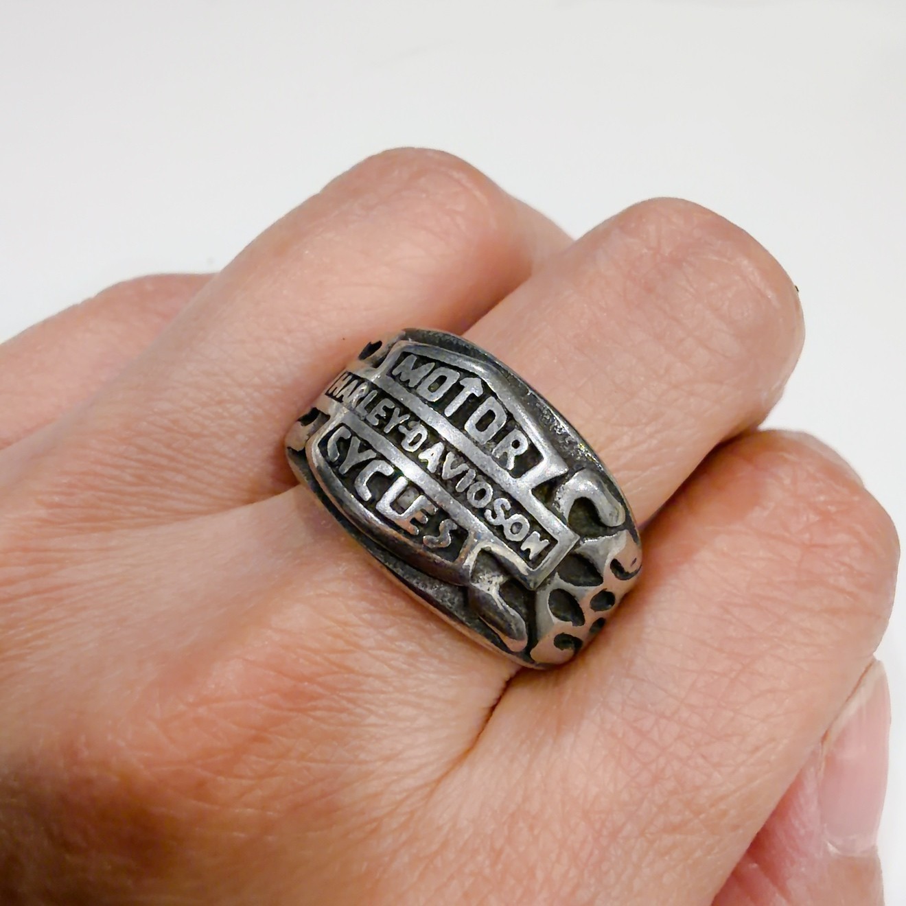 Harley Style Biker Ring Stainless Steel Motorcycle Rider Punk Statement Jewelry