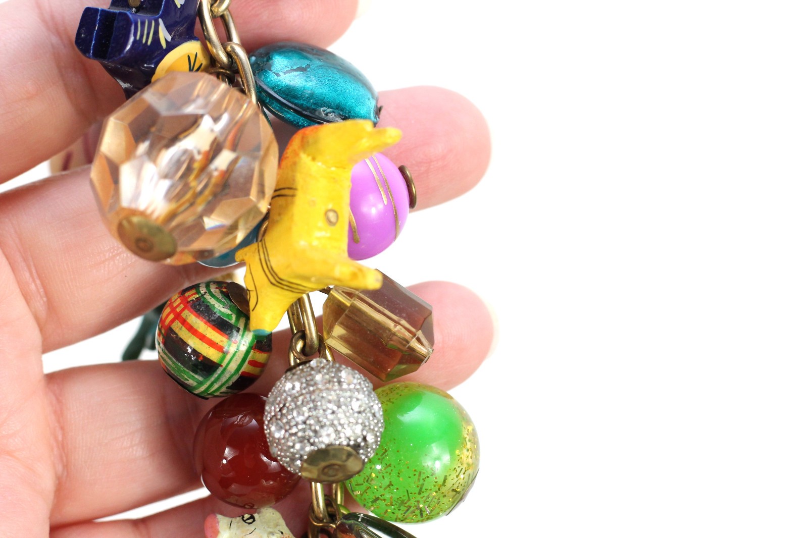 Lenora Dame Chunky Colorful Charm Animal Eclectic Statement Necklace