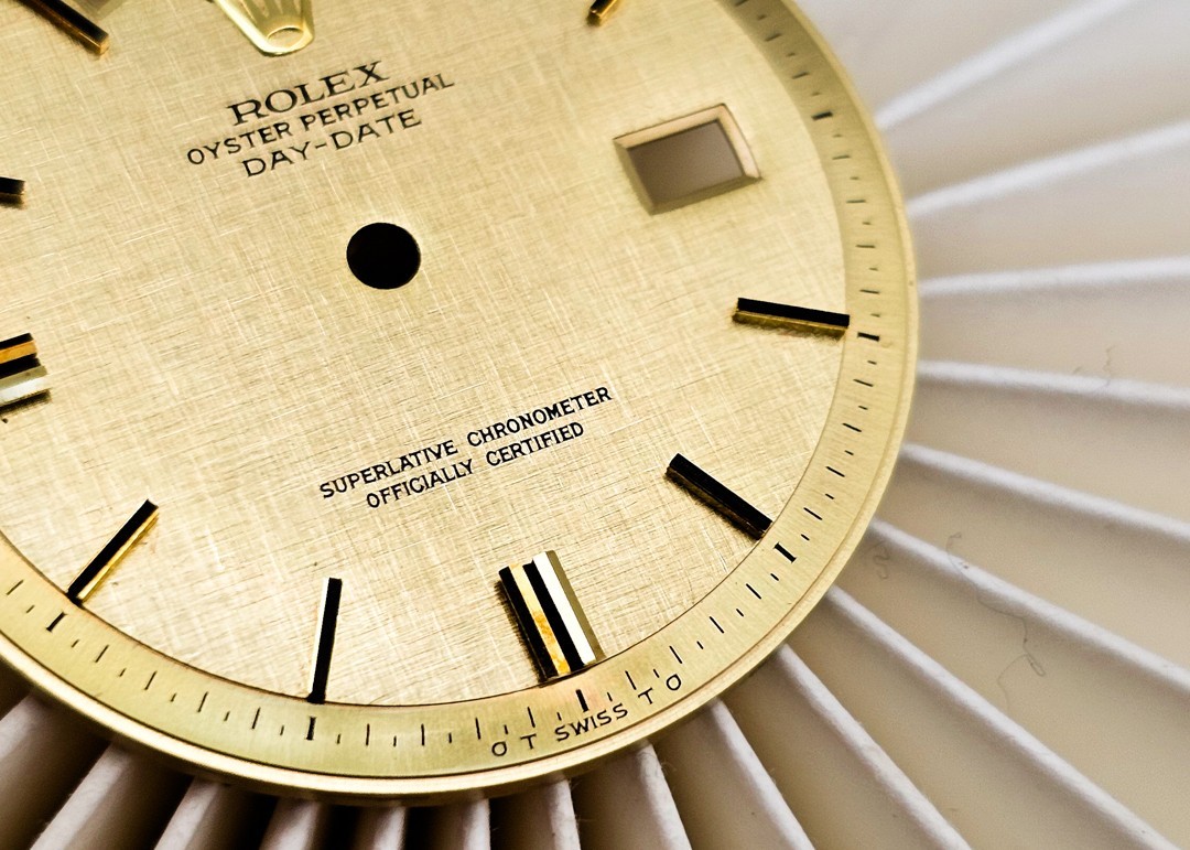 Rolex Golden Tapestries Day-Date Dial, No Trizium xRef. 1803, Plastic Glass