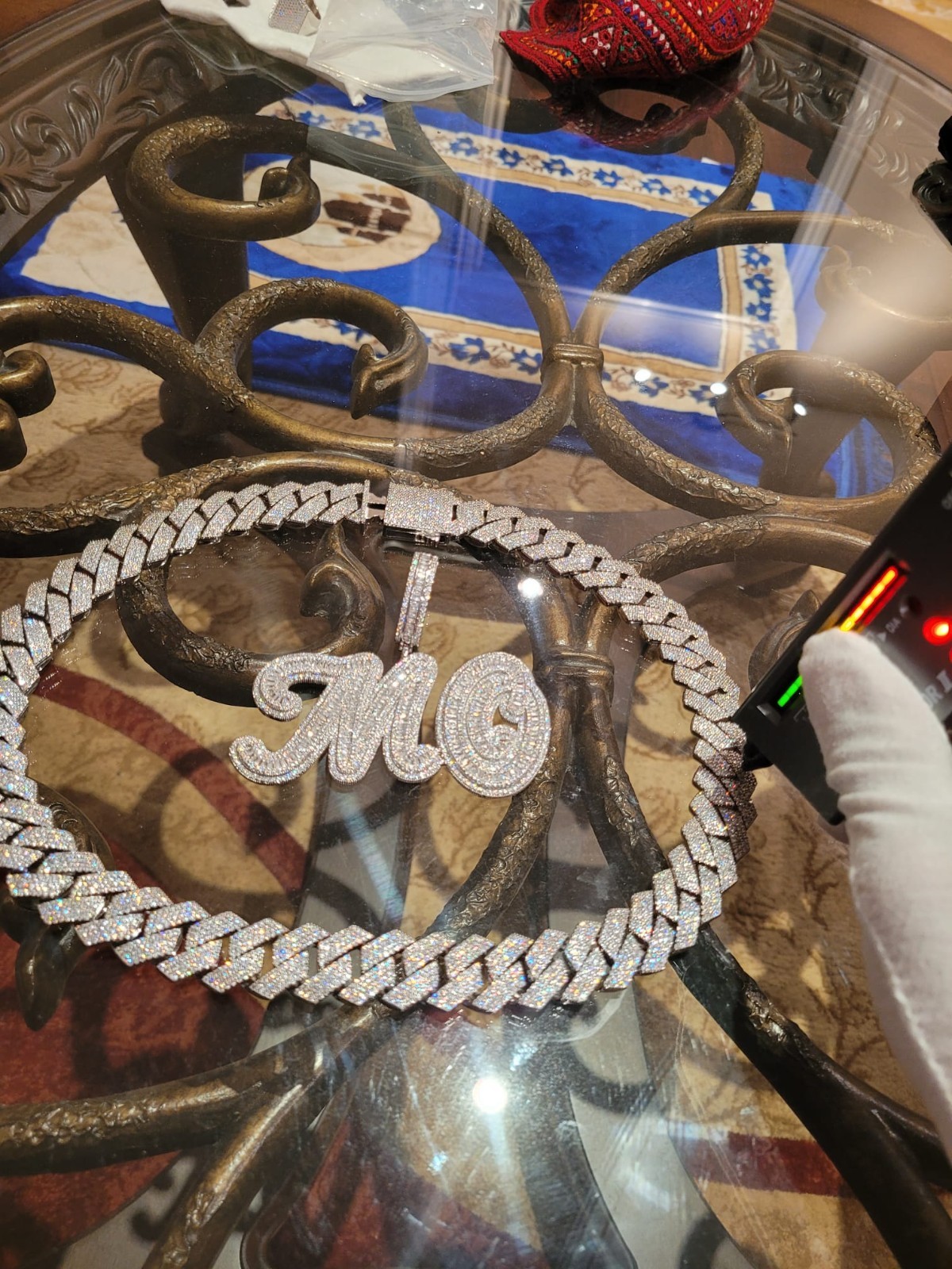 ICED OUT 20MM THICK PAVED 4 ROWS CUBAN LINK *PASSES DIAMOND TESTER (CHAIN ONLY)