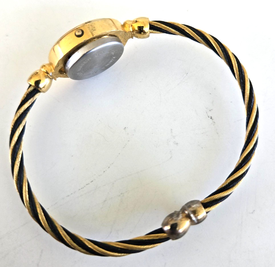 Vintage Advance LCD Digital Gold Tone Quartz Ladies Bangle Watch New Battery