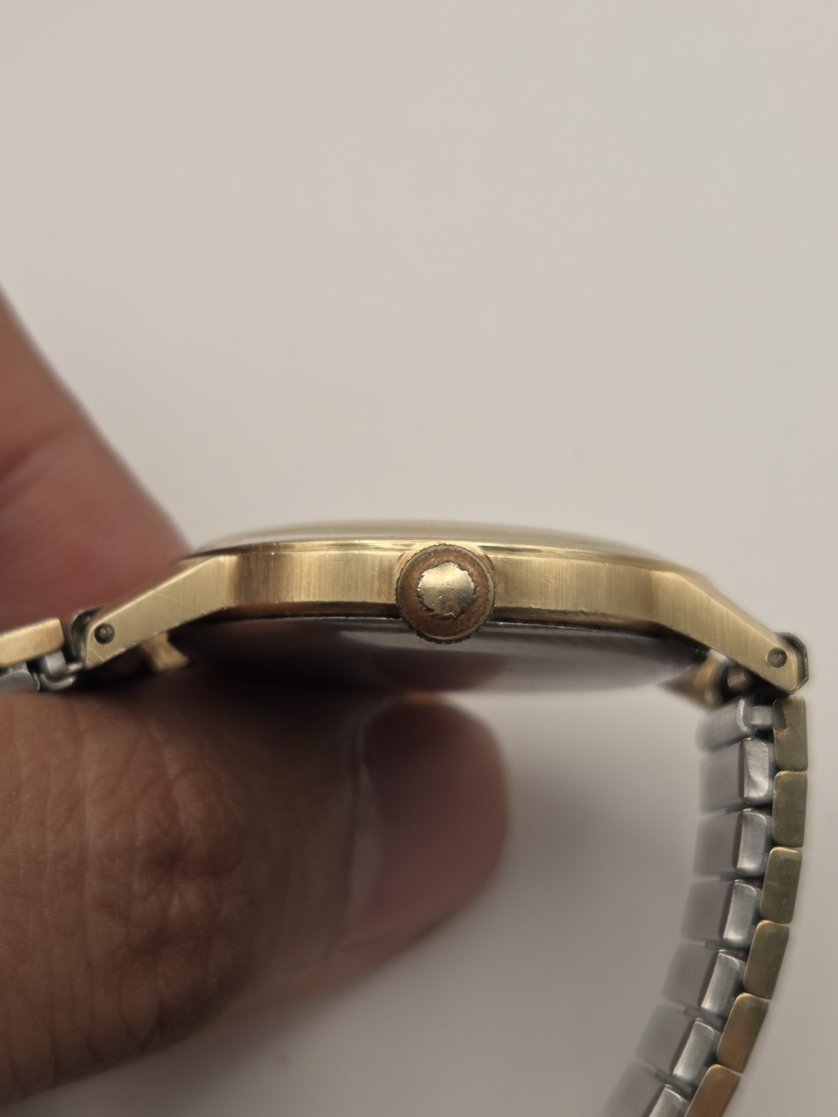 Vintage Girard Perregaux Sea Hawk Mechanical Watch 14k Gold Case/Steel Back 30mm