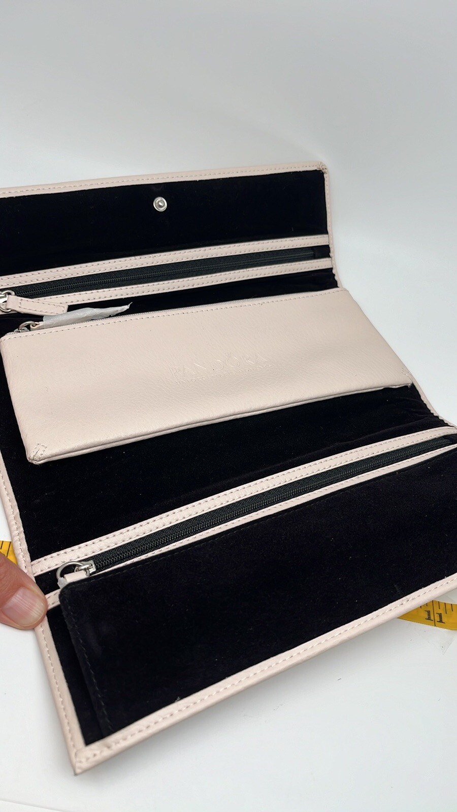 Pandora Unforgettable Moment Jewelry Travel Case Blush Leather Wallet Clutch NEW