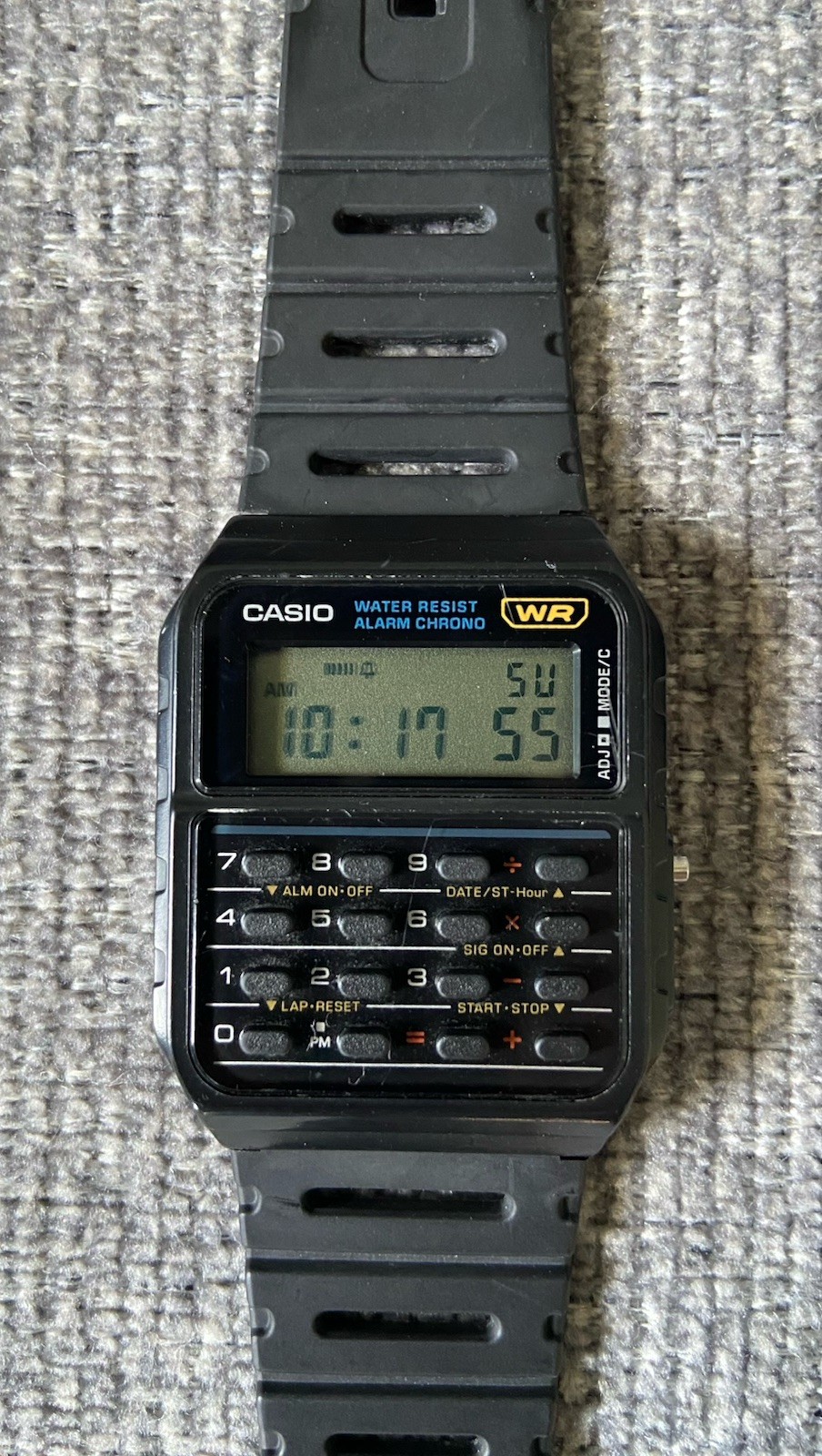 Casio CA-53W-1Z Calculator Watch Black Resin 8-Digit Dual Time Unisex