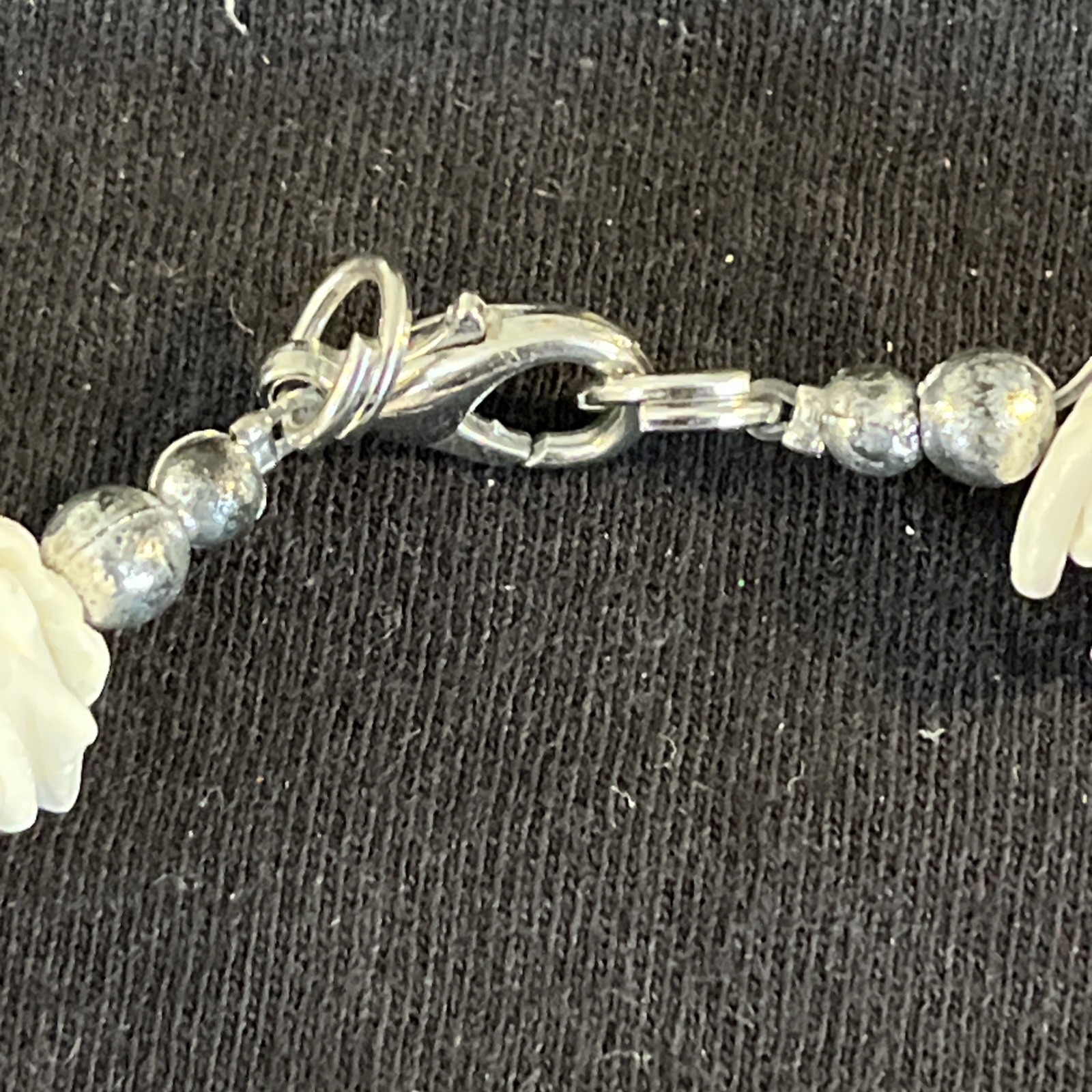 Vintage Hawaiian White And Pink Puka Shell Chunky Large 9.5in Bracelet Or Anklet
