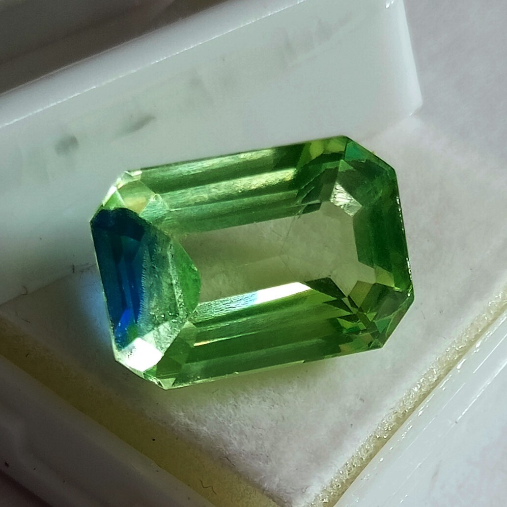 Excellent1 2.10Ct Emerald Cut Natural Pitambri Sapphire Certified Loose Gemstone