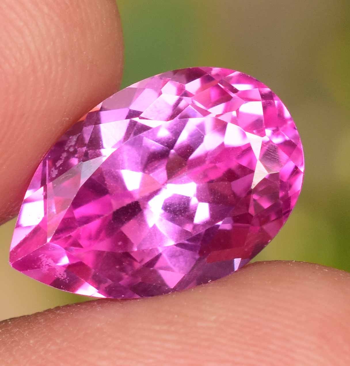 Flawless Natural Mogok Pink Ruby 10.00 Ct Pear Stunning Certified Loose Gemstone