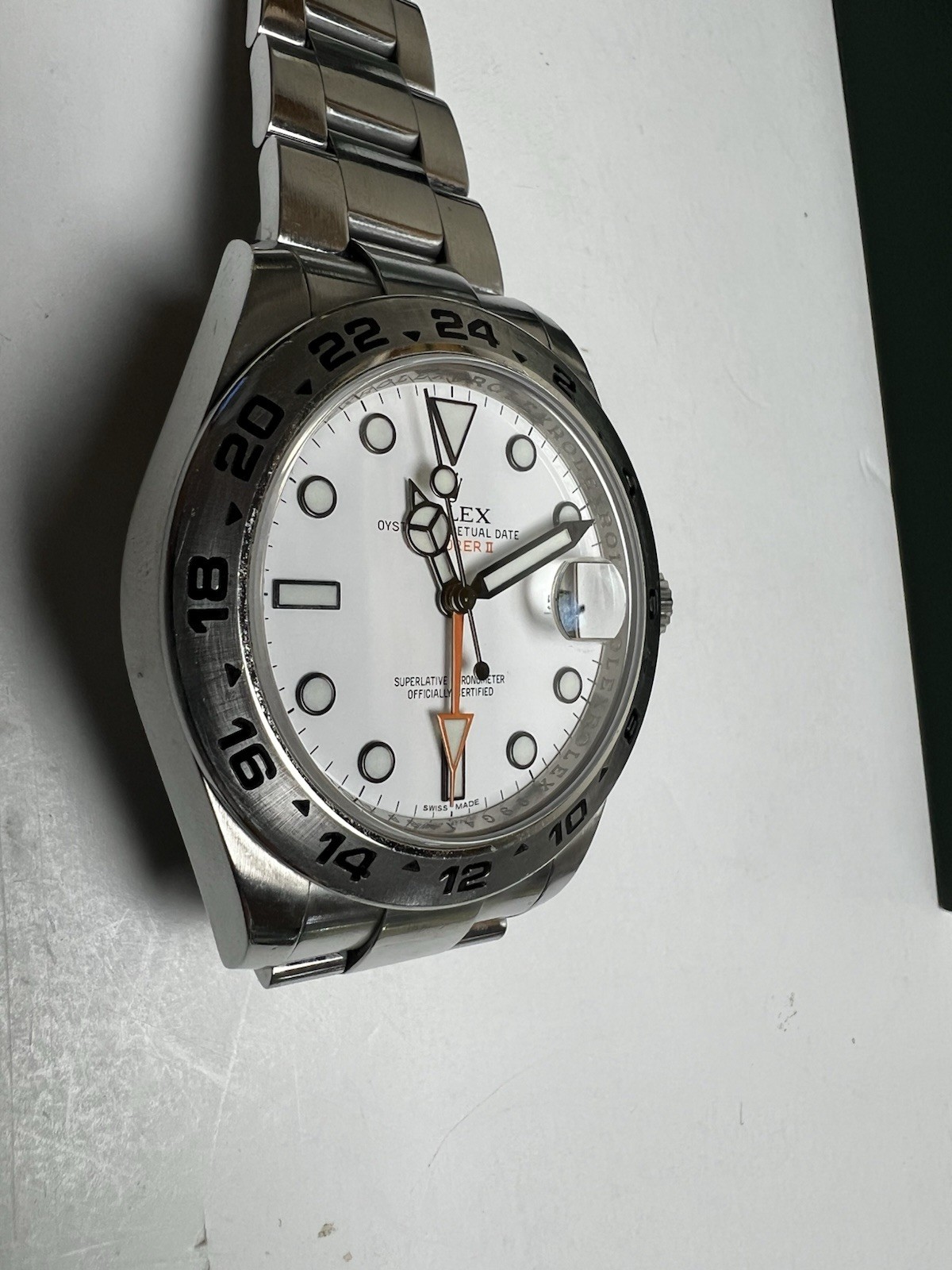 Rolex Explorer II 216570 42MM White Polar Dial Oyster Steel Box